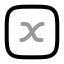 Xvariablesquare icon with twotone rounded style