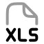 Xls icon with twotone rounded style