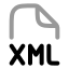 Xml icon with twotone rounded style