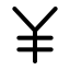 Yen icon with duotone standard style