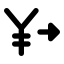 Yensend icon with solid standard style