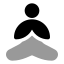 Yoga icon with bulk rounded style