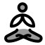 Yoga icon with duotone rounded style