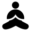 Yoga icon with solid sharp style