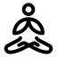 Yoga icon with stroke standard style