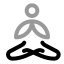 Yoga icon with twotone rounded style