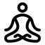 Yoga icon with stroke standard style