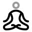 Yoga icon with twotone rounded style