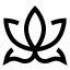 Yoga icon with stroke sharp style