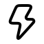 Zap icon with stroke rounded style