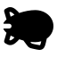 Zeppelin icon with solid rounded style
