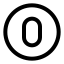 Zerocircle icon with stroke sharp style