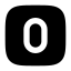 Zerosquare icon with solid rounded style