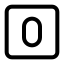 Zerosquare icon with stroke standard style
