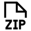 Zip icon with stroke sharp style