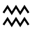 Zodiacaquarius icon with stroke sharp style