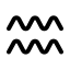 Zodiacaquarius icon with stroke standard style