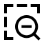 Zoomoutarea icon with stroke sharp style